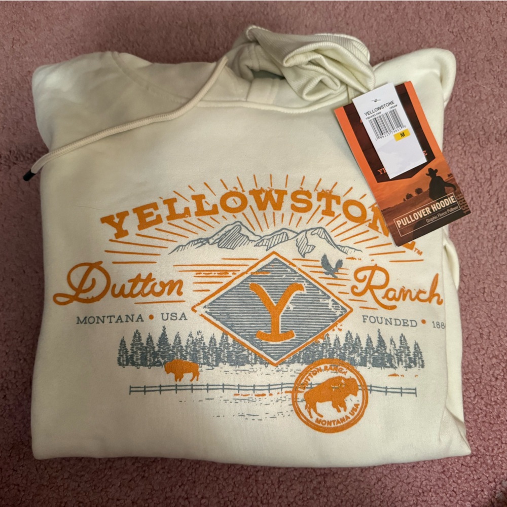 Yellowstone Dutton Ranch Cream Hoodie